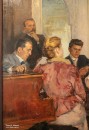 Кириллов А.И. (1918 - 1997). А.М. Горький читает пьесу &quot;На дне&quot; артистам Художественного театра в 1902 году. 1949 год. Фрагмент. Фоторепродукция Татьяны Шепелевой