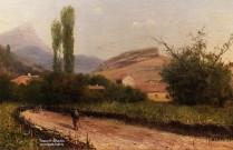 М.А. Алисов (1859-1933). Крымский пейзаж. Фрагмент. 1893 г. Фоторепродукция Татьяны Шепелевой