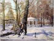 Валерий Хазов. Зима в усадьбе А.С. Пушкина. Село Большое Болдино. 2014. Фоторепродукция Татьяны Шепелевой