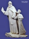 Алексей Леонов. Св. Сергий Радонежский, ведущий Андрея Рублева. 2018 г. Шамот. Фоторепродукция Татьяны Шепелевой