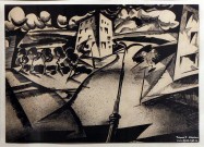 Василий Маслов. Улица. 1930-е. Бумага, тушь. Из собрания НГХМ. Фоторепродукция Татьяны Шепелевой