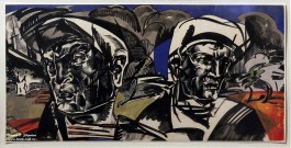 Василий Маслов. Матросы. 1930-е. Бумага, тушь, акварель. Из собрания НГХМ. Фоторепродукция Татьяны Шепелевой