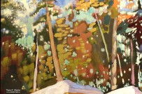 Василий Маслов. Мартовский снег. 1933 (?). Фрагмент. Холст, масло. Из собрания НГХМ. Фоторепродукция Татьяны Шепелевой
