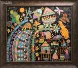 Марина Полякова. Водопад Виктория. 2009. Холст, темпера. Фоторепродукция Татьяны Шепелевой