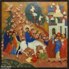 Марина Полякова. Вход в Иерусалим. 2016. Холст, темпера. Фоторепродукция Татьяны Шепелевой