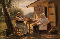 В.Е. Маковский (1846 – 1920). Варка варенья. Фрагмент. 1876. Эскиз картины «Варят варенье» (1876, ГТГ). СОХМ. Фоторепродукция Татьяны Шепелевой В.Е. Маковский (1846 – 1920). Варка варенья. Фрагмент. 1876. Эскиз картины «Варят варенье» (1876, ГТГ). СОХМ. Фоторепродукция Татьяны Шепелевой