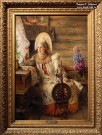 К.Е. Маковский (1839 – 1915). Боярышня у окна. Конец 1890-х. НГХМ. Фоторепродукция Татьяны Шепелевой К.Е. Маковский (1839 – 1915). Боярышня у окна. Конец 1890-х. НГХМ. Фоторепродукция Татьяны Шепелевой