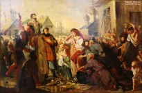К.Е. Маковский (1839 – 1915). Гражданин Минин принимает пожертвования от нижегородцев. 1870-е. Эскиз картины «Воззвание Минина» (1896, НГХМ). ГТГ. Фоторепродукция Татьяны Шепелевой К.Е. Маковский (1839 – 1915). Гражданин Минин принимает пожертвования от нижегородцев. 1870-е. Эскиз картины «Воззвание Минина» (1896, НГХМ). ГТГ. Фоторепродукция Татьяны Шепелевой
