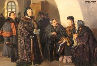 В.Е. Маковский (1846 – 1920). Получение пенсии (Казначейство в день раздачи пенсии). Фрагмент. 1876. НГХМ. Фоторепродукция Татьяны Шепелевой В.Е. Маковский (1846 – 1920). Получение пенсии (Казначейство в день раздачи пенсии). Фрагмент. 1876. НГХМ. Фоторепродукция Татьяны Шепелевой