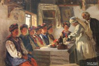 В.Е. Маковский (1846 – 1920). Девичник. Фрагмент. 1885. Вариант-повторение одноименной картины (1882, Национальный музей «Киевская картинная галерея»). Собрание А.Н. Жилина (Москва). Фоторепродукция Татьяны Шепелевой В.Е. Маковский (1846 – 1920). Девичник. Фрагмент. 1885. Вариант-повторение одноименной картины (1882, Национальный музей «Киевская картинная галерея»). Собрание А.Н. Жилина (Москва). Фоторепродукция Татьяны Шепелевой
