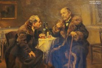 В.Е. Маковский (1846 – 1920). Засиделись. Фрагмент. 1910. СОХМ. Фоторепродукция Татьяны Шепелевой В.Е. Маковский (1846 – 1920). Засиделись. Фрагмент. 1910. СОХМ. Фоторепродукция Татьяны Шепелевой