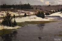 А.В. Маковский (1869 – 1924). Ранняя весна. 1893. Фрагмент. НГХМ. Фоторепродукция Татьяны Шепелевой