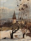 Саврасов А.К. (1830 – 1897). Грачи прилетели. Авторское повторение-вариант. Фрагмент. 1879. НГХМ. Фоторепродукция Татьяны Шепелевой