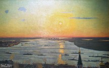 Юон К.Ф. (1875 – 1958). Закат. (Закат на Волге. Нижний Новгород). Фрагмент. 1911. НГХМ. Фоторепродукция Татьяны Шепелевой