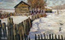 Туржанский Л.В. (1875 – 1945). Ранней весной. Фрагмент. 1912. НГХМ. Фоторепродукция Татьяны Шепелевой