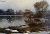 Ендогуров И.И. (1861 – 1898). Половодье. Фрагмент. НГХМ. Фоторепродукция Татьяны Шепелевой