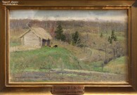 Нестеров М.В. (1862 – 1942). Весенний пейзаж. 1890-е. Этюд к картине «Преподобный Сергий Радонежский» (1891 – 1899). НГХМ. Фоторепродукция Татьяны Шепелевой