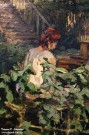 Мамонтов М.А. (1865 – 1920). В саду. Фрагмент. 1900-1910. НГХМ. Фоторепродукция Татьяны Шепелевой
