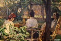 Мамонтов М.А. (1865 – 1920). В саду. Фрагмент. 1900-1910. НГХМ. Фоторепродукция Татьяны Шепелевой