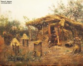 Похитонов И.П. (1850 – 1923). Пасека. Фрагмент. 1882. НГХМ. Фоторепродукция Татьяны Шепелевой