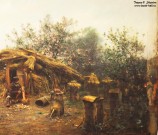 Похитонов И.П. (1850 – 1923). Пасека. Фрагмент. 1882. НГХМ. Фоторепродукция Татьяны Шепелевой