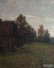 Переплетчиков В.В. (1863 – 1918). Глухомань. Дорога у деревни. Фрагмент. 1900-е. Музей пейзажа. Плёс. Фоторепродукция Татьяны Шепелевой