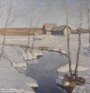 Бялыницкий-Бируля В.К. (1872 – 1957). В начале весны. Фрагмент. 1900-е. Музей пейзажа. Плёс. Фоторепродукция Татьяны Шепелевой