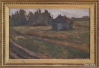 Корин А.М. (1865 – 1923). Плёс. Пейзаж с сараем. 1900-е. Музей пейзажа. Плёс. Фоторепродукция Татьяны Шепелевой