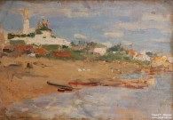 Коровин К.А. (1861 – 1939). Кострома. Успенский собор с Волги. Фрагмент. 1890. Музей пейзажа. Плёс. Фоторепродукция Татьяны Шепелевой