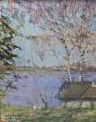 Федоров В.А. (1918 – 1985). Утро весеннее. Фрагмент. 1979. Музей пейзажа. Плёс. Фоторепродукция Татьяны Шепелевой