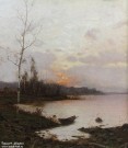 Неизвестный художник. Осень. Фрагмент. Музей пейзажа. Плёс. Фоторепродукция Татьяны Шепелевой