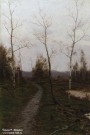Неизвестный художник. Осень. Фрагмент. Музей пейзажа. Плёс. Фоторепродукция Татьяны Шепелевой