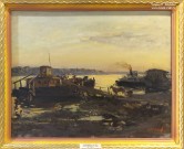 Максимов К.М. (1913 – 1994). Старый паром в Костроме. 1941-1942. Музей пейзажа. Плёс. Фоторепродукция Татьяны Шепелевой