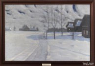 Бялыницкий-Бируля В.К. (1872 – 1957). Зима. Деревня. Лунная ночь. Музей пейзажа. Плёс. Фоторепродукция Татьяны Шепелевой