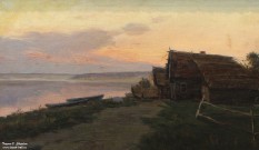 Аладжалов М.Х. (1862 – 1934). После заката. Фрагмент. Музей пейзажа. Плёс. Фоторепродукция Татьяны Шепелевой