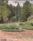 Жуковский С.Ю. (1875 – 1944). Сирень в парке. Фрагмент. 1930. Музей пейзажа. Плёс. Фоторепродукция Татьяны Шепелевой