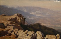Крачковский И.Е. (1854 – 1914). Ай-Петри. Фрагмент. 1887. Музей пейзажа. Плёс. Фоторепродукция Татьяны Шепелевой