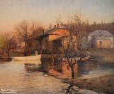Светославский С.И. (1857 – 1931). Половодье. Фрагмент. 1900-е. Музей пейзажа. Плёс. Фоторепродукция Татьяны Шепелевой