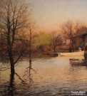 Светославский С.И. (1857 – 1931). Половодье. Фрагмент. 1900-е. Музей пейзажа. Плёс. Фоторепродукция Татьяны Шепелевой