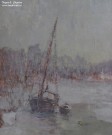 Салтанов С.Н. (1871 – 1917). Волга. Лодки. Фрагмент. 1908. Музей пейзажа. Плёс. Фоторепродукция Татьяны Шепелевой