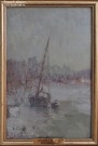 Салтанов С.Н. (1871 – 1917). Волга. Лодки. 1908. Музей пейзажа. Плёс. Фоторепродукция Татьяны Шепелевой