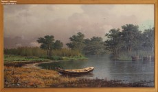 Судковский Р.Г. (1850 – 1885). Берег реки. Лодка. 1881. Музей пейзажа. Плёс. Фоторепродукция Татьяны Шепелевой