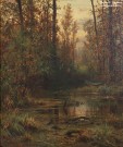 Шишкин И.И. (1832 – 1898). Лесная заводь. Осень. Фрагмент. Музей пейзажа. Плёс. Фоторепродукция Татьяны Шепелевой