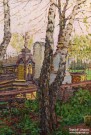 Мещерин Н.В. (1846 – 1916). Могила Майкова. Фрагмент. 1906. Музей пейзажа. Плёс. Фоторепродукция Татьяны Шепелевой