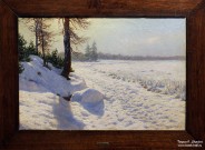 Иван Шультце. Зимний вечер. 1912 г. Холст, масло. Фоторепродукция Татьяны Шепелевой
