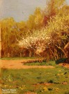 Иван Шультце. Украинская хата. Тростянец. Фрагмент. 1918 г. Картон, масло. Фоторепродукция Татьяны Шепелевой