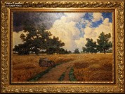 Иван Шультце. Дубы в хлебах. 1917 г. Холст, масло. Фоторепродукция Татьяны Шепелевой