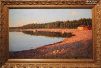 Иван Шультце. Берег озера на закате. 1909 г. Холст, масло. Фоторепродукция Татьяны Шепелевой