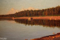 Иван Шультце. Берег озера на закате. Фрагмент. 1909 г. Холст, масло. Фоторепродукция Татьяны Шепелевой