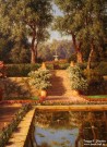 Иван Шультце. Цветущий сад, Ницца. Фрагмент. Ок. 1927-1930 г. Холст, масло. Фоторепродукция Татьяны Шепелевой